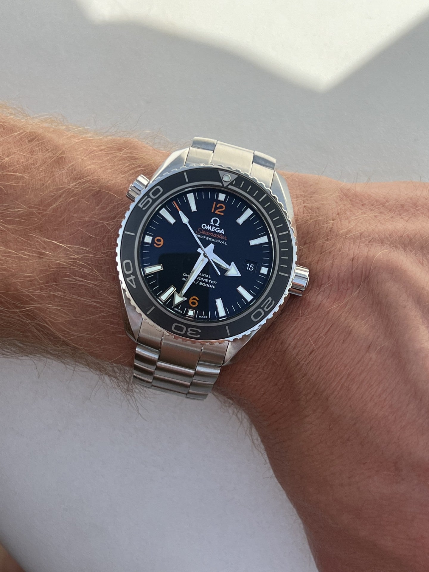Verkocht) Omega Seamaster Planet Ocean 600M – Pelagic Time Pre